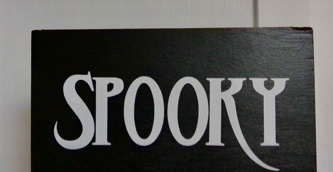 Fun “Spooky Vibes” Skeleton Sign