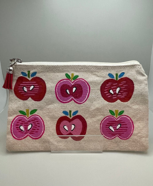 5x8 Apple (Fruit) Canvas Zipper Pouch